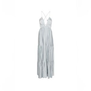 ba&sh wasta tiered maxi dress light blue